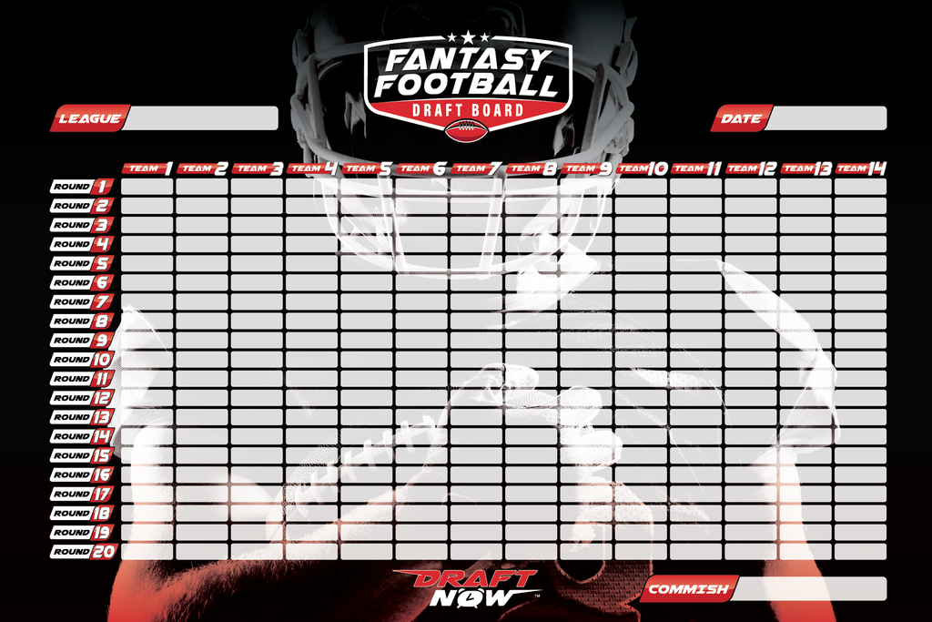 2021 Party - Fantasy Football Draft Board Kit - 14 Team, 20 Round 