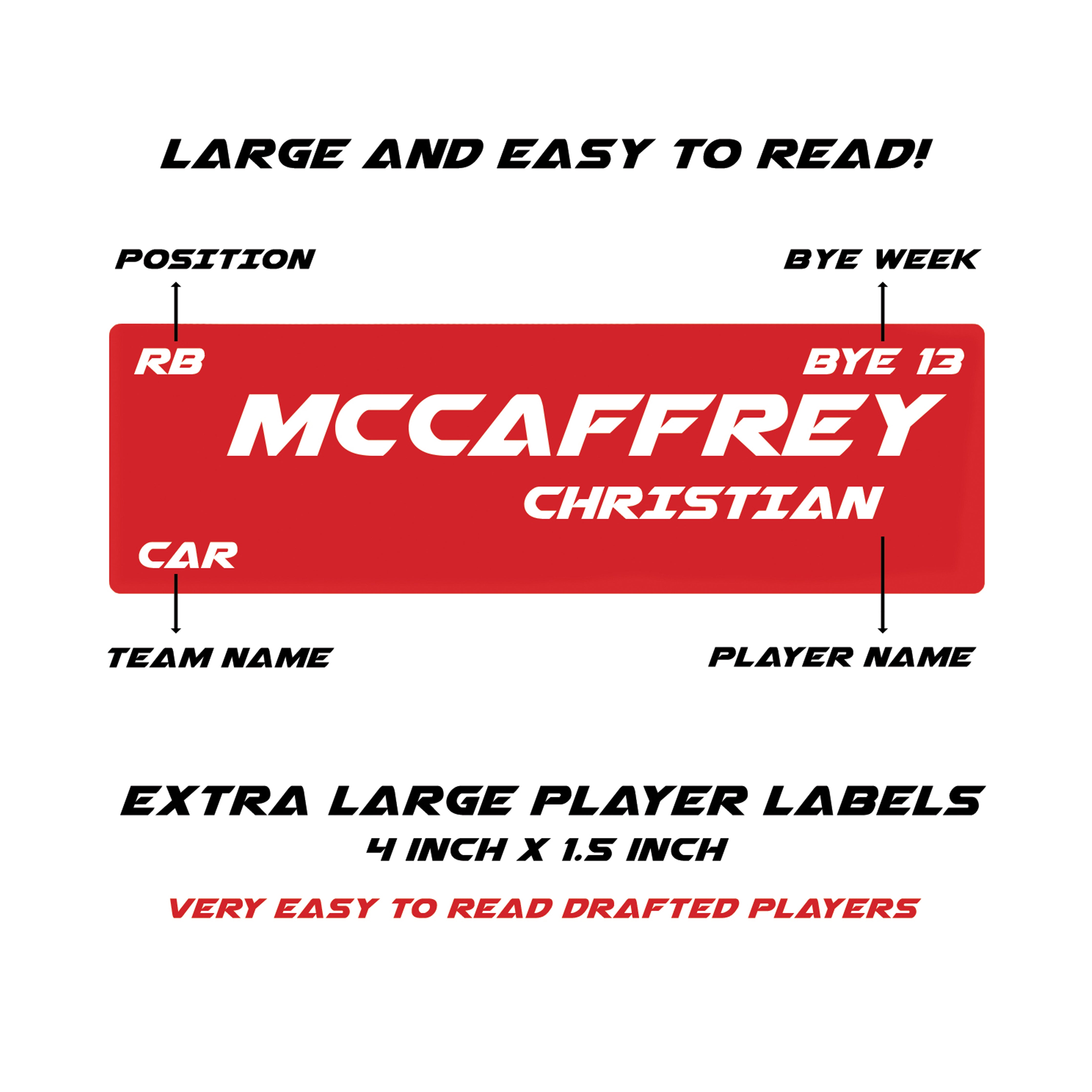 2023 Fantasy Football Draft Board and Player Label Kit